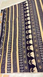 Ajrakh Handblock Floral Pure Mul-Mul Saree