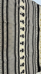 Yellow Buti Handblock Mul Saree